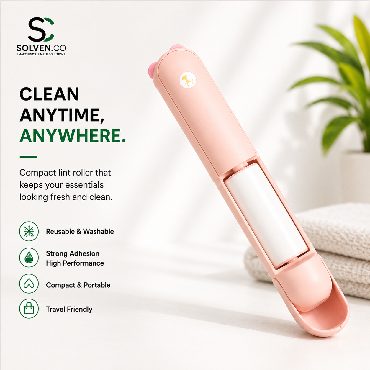 Solven Co™ Reusable Washable Lint Roller