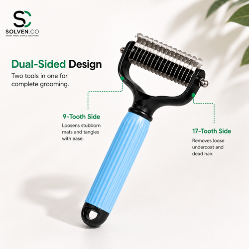 Solven Co™ Self-Cleaning Pet Detangling Comb