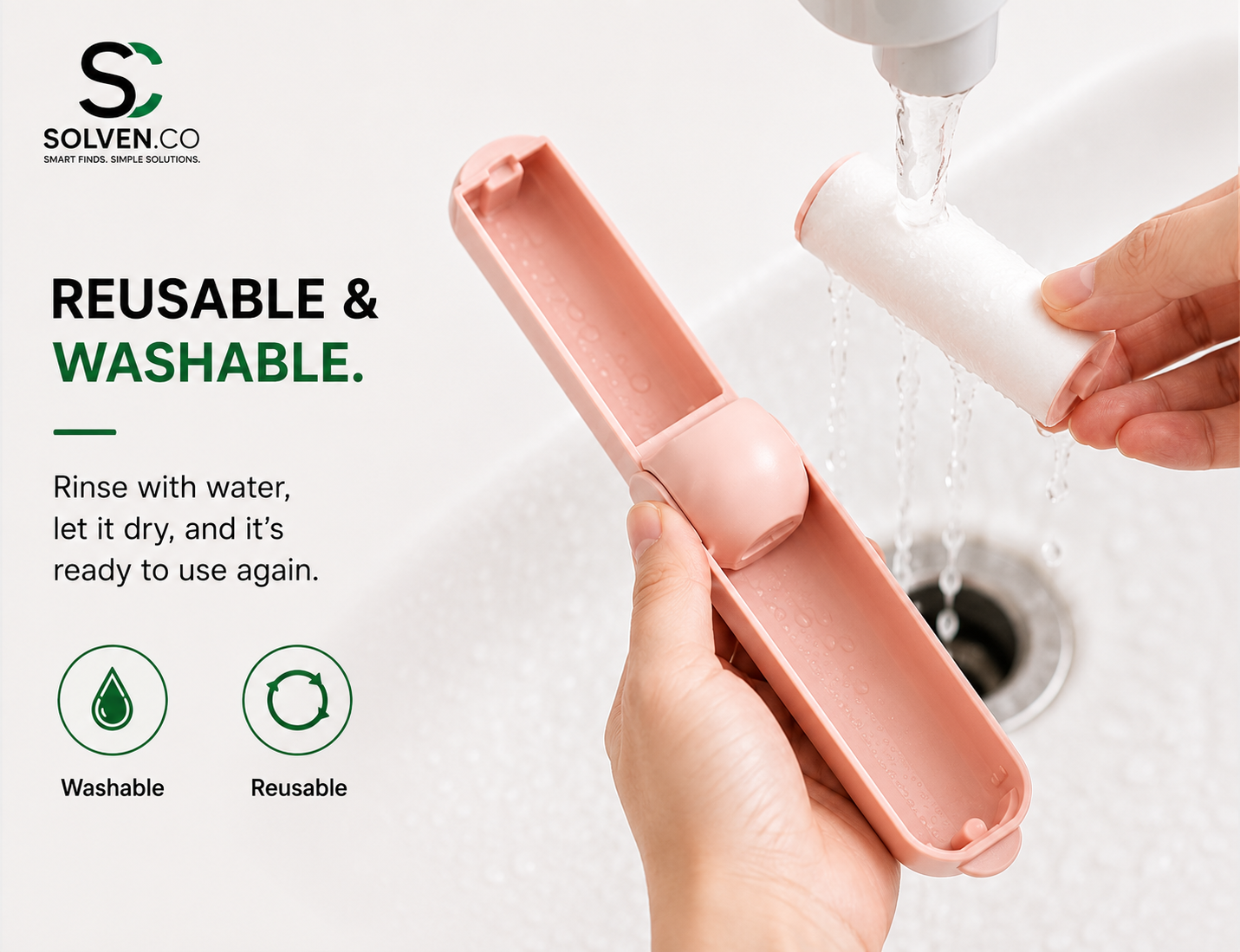 Solven Co™ Reusable Washable Lint Roller