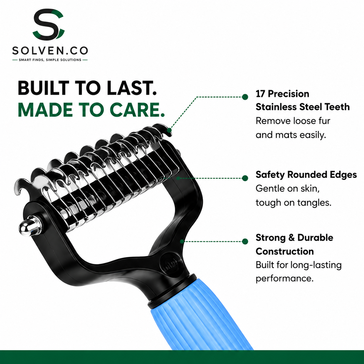 Solven Co™ Self-Cleaning Pet Detangling Comb