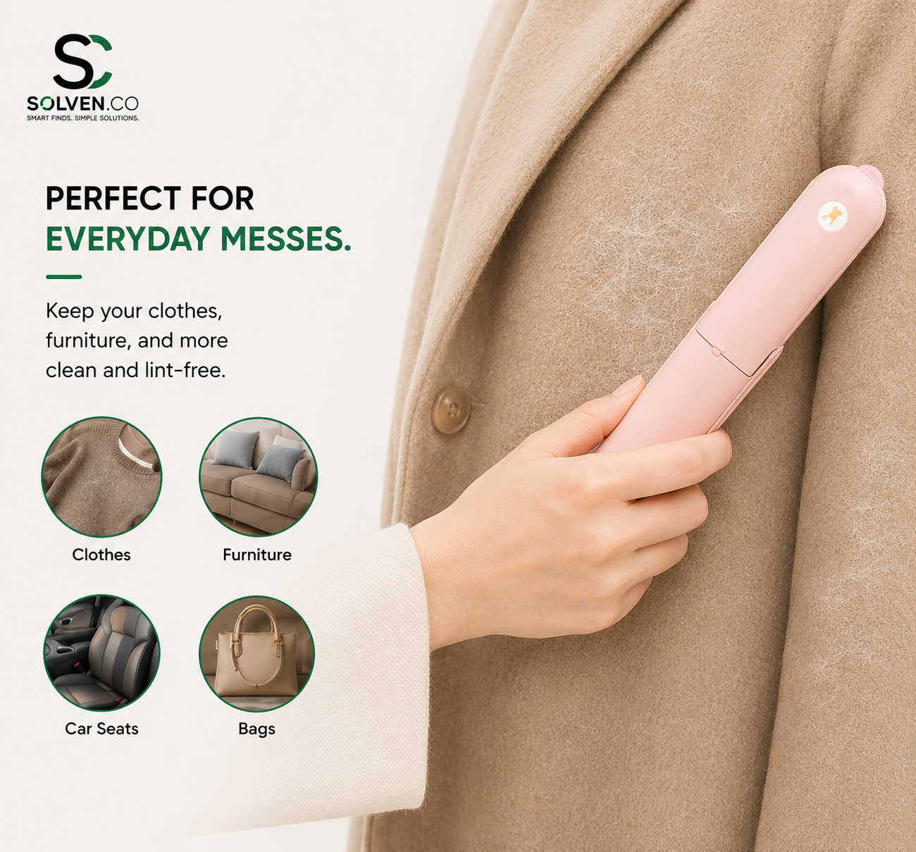 Solven Co™ Reusable Washable Lint Roller
