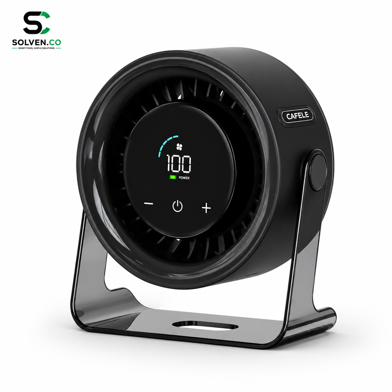 Solven Co™ TurboFlow Rechargeable Desk Fan